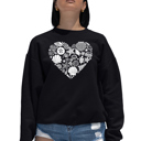 Black Small Sea Shells - Women's Word Art Crewneck Sweatshirt