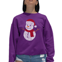  Christmas Snowman - Women's Word Art Crewneck Sweatshirt