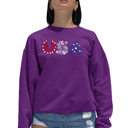 Usa Fireworks - Women's Word Art Crewneck Sweatshirt