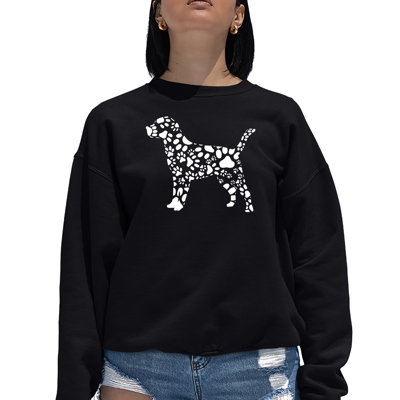 Dog Paw Prints - Women's Word Art Crewneck Sweatshirt