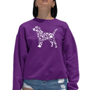  Dog Paw Prints - Women's Word Art Crewneck Sweatshirt