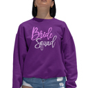 Pink XXL Bride Squad - Women's Word Art Crewneck Sweatshirt