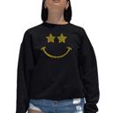 Black XL Rockstar Smiley - Women's Word Art Crewneck Sweatshirt