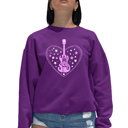 Pink Medium It's A Love Story - Women's Word Art Crewneck Sweatshirt