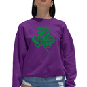 Pink XL St. Patrick'S Day Shamrock - Women's Word Art Crewneck Sweatshirt