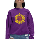 Pink XXL Sunflower - Women's Word Art Crewneck Sweatshirt