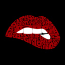 Savage Lips - Women's Word Art Crewneck Sweatshirt