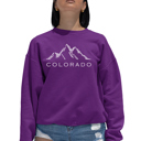 Pink XXXL Colorado Ski Towns - Women's Word Art Crewneck Sweatshirt