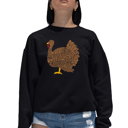 Black XXL Thanksgiving - Women's Word Art Crewneck Sweatshirt