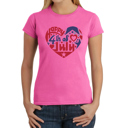  Women's Word Art T-Shirt - July 4th Heart