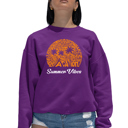 Pink Large Summer Vibes - Women's Word Art Crewneck Sweatshirt
