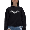  Bat Pics - Women's Word Art Crewneck Sweatshirt