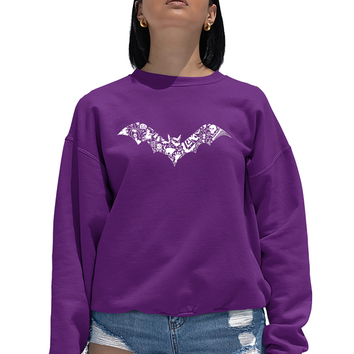 Bat Pics - Women's Word Art Crewneck Sweatshirt