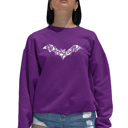 Pink XXXL Bat Pics - Women's Word Art Crewneck Sweatshirt