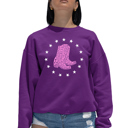 Pink XXL Cowgirl Boots - Women's Word Art Crewneck Sweatshirt