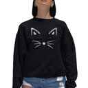 Black Small Whiskers - Women's Word Art Crewneck Sweatshirt