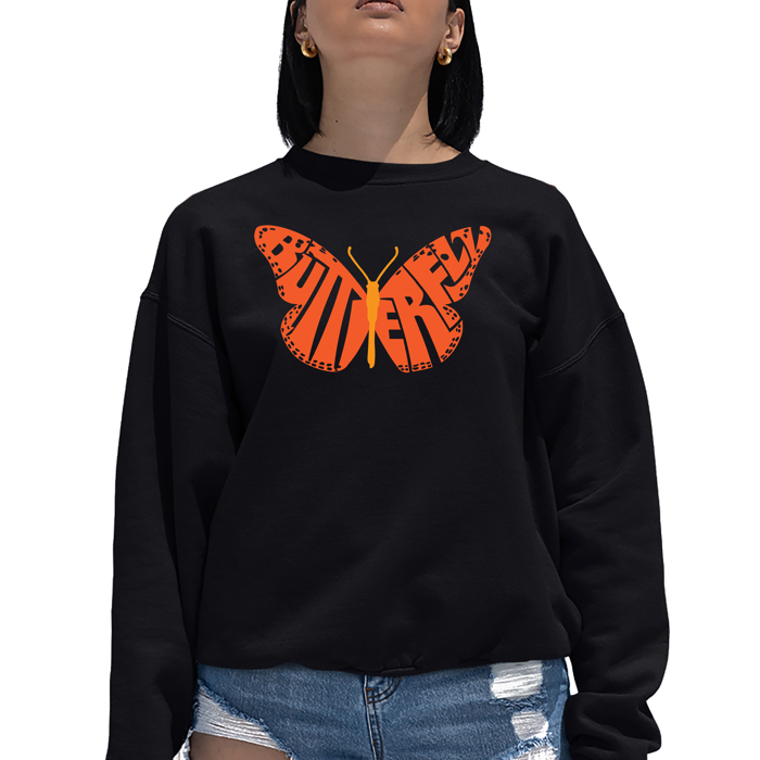 Butterfly - Women's Word Art Crewneck Sweatshirt