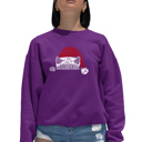 Pink XXL Christmas Peeking Cat - Women's Word Art Crewneck Sweatshirt