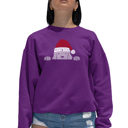 Pink XXXL Christmas Peeking Dog - Women's Word Art Crewneck Sweatshirt