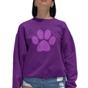 Pink XXL Xoxo Dog Paw - Women's Word Art Crewneck Sweatshirt