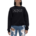 Black Large Xoxo - Women's Word Art Crewneck Sweatshirt