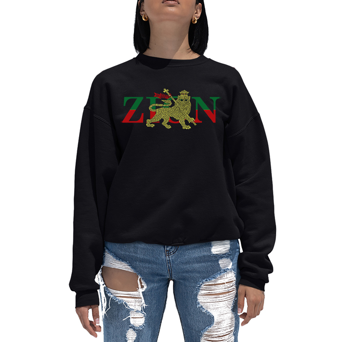 Zion - One Love - Women's Word Art Crewneck Sweatshirt