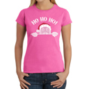  Peeking Santa - Women's Word Art T-Shirt