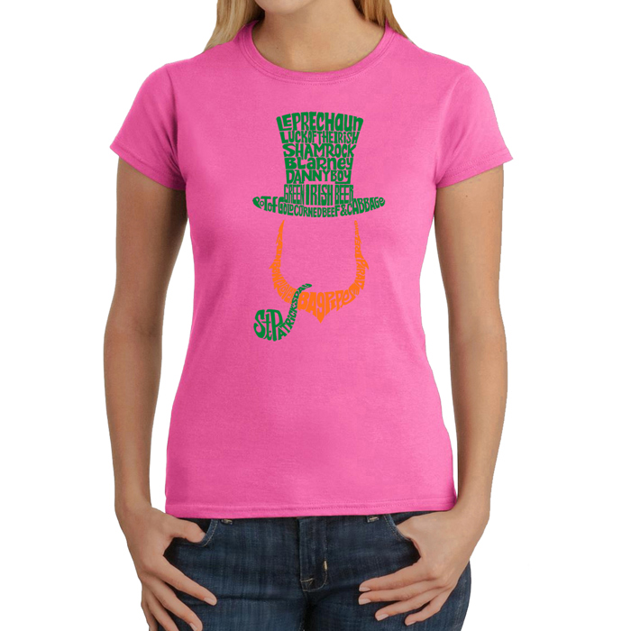 Women's Word Art T-Shirt - Leprechaun