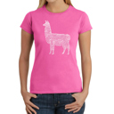 Pink Medium Women's Word Art T-Shirt - Llama Mama