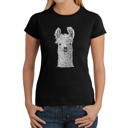  Women's Word Art T-Shirt - Llama