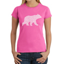 Pink Medium Women's Word Art T-Shirt - Mama Bear