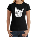 Black XXL Women's Word Art T-Shirt - Heavy Metal