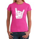 Pink XXL Women's Word Art T-Shirt - Heavy Metal