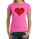 Pink XL Women's Word Art T-Shirt - All You Need Is Love