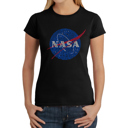 Women's Word Art T-Shirt - NASA's Most Notable Missions