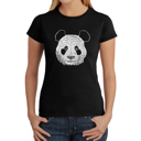 Black XXL Women's Word Art T-Shirt - Panda
