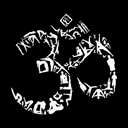  Women's Word Art T-Shirt - THE OM SYMBOL OUT OF YOGA POSES
