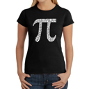  Women's Word Art T-Shirt - THE FIRST 100 DIGITS OF PI