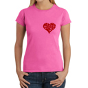 Pink XL All You Need is Love - Women's Word Art T-Shirt