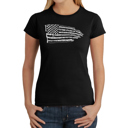  Women's Word Art T-Shirt - Pledge of Allegiance Flag