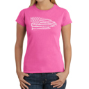 Pink XL Women's Word Art T-Shirt - Pledge of Allegiance Flag