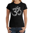 Black Medium Women's Word Art T-Shirt - Poses OM