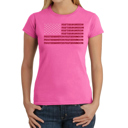 Pink Large Proud To Be An American - Women's Word Art T-Shirt