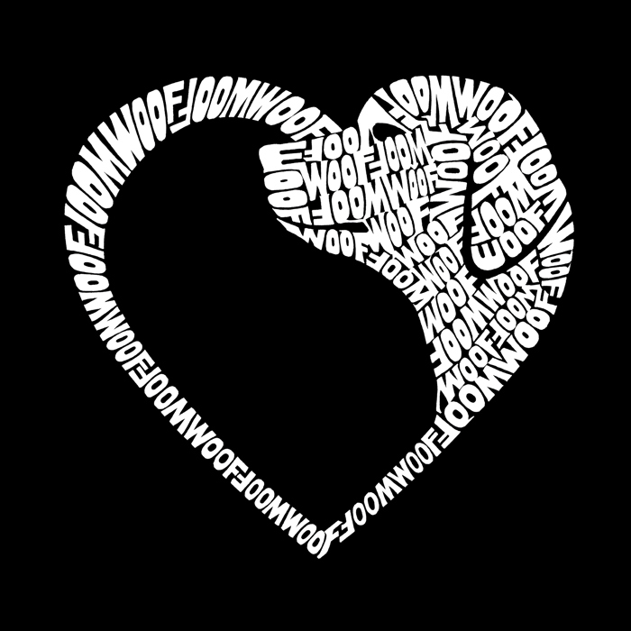 Dog Heart - Women's Word Art T-Shirt