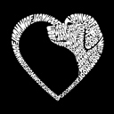  Dog Heart - Women's Word Art T-Shirt