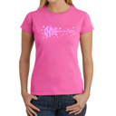 Pink Small Shake it Off - Women's Word Art T-Shirt