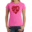 Pink Small Women's Word Art T-Shirt - Shape of You