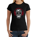  Women's Word Art T-Shirt - Music Notes Skull