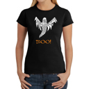  Halloween Ghost - Women's Word Art T-Shirt