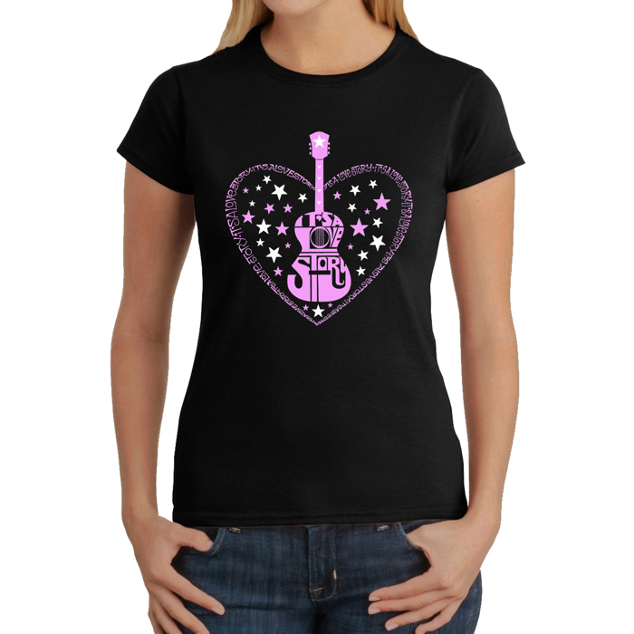 It's A Love Story - Women's Word Art T-Shirt